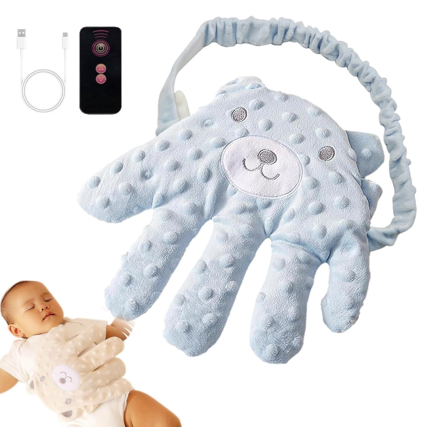 Newborn Soothing Hand Pillow – Electric Patter Glove for Baby Sleep & Comfort