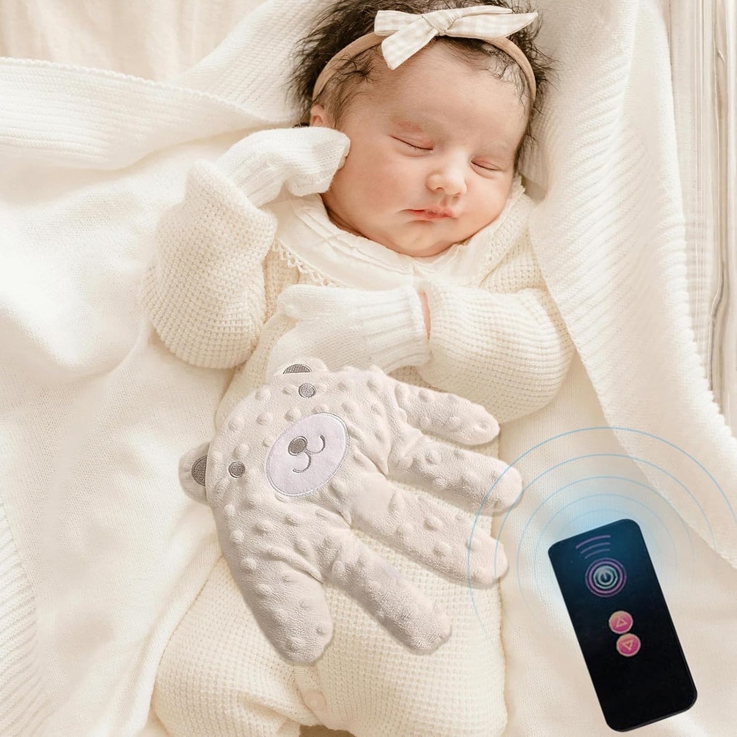 Newborn Soothing Hand Pillow – Electric Patter Glove for Baby Sleep & Comfort