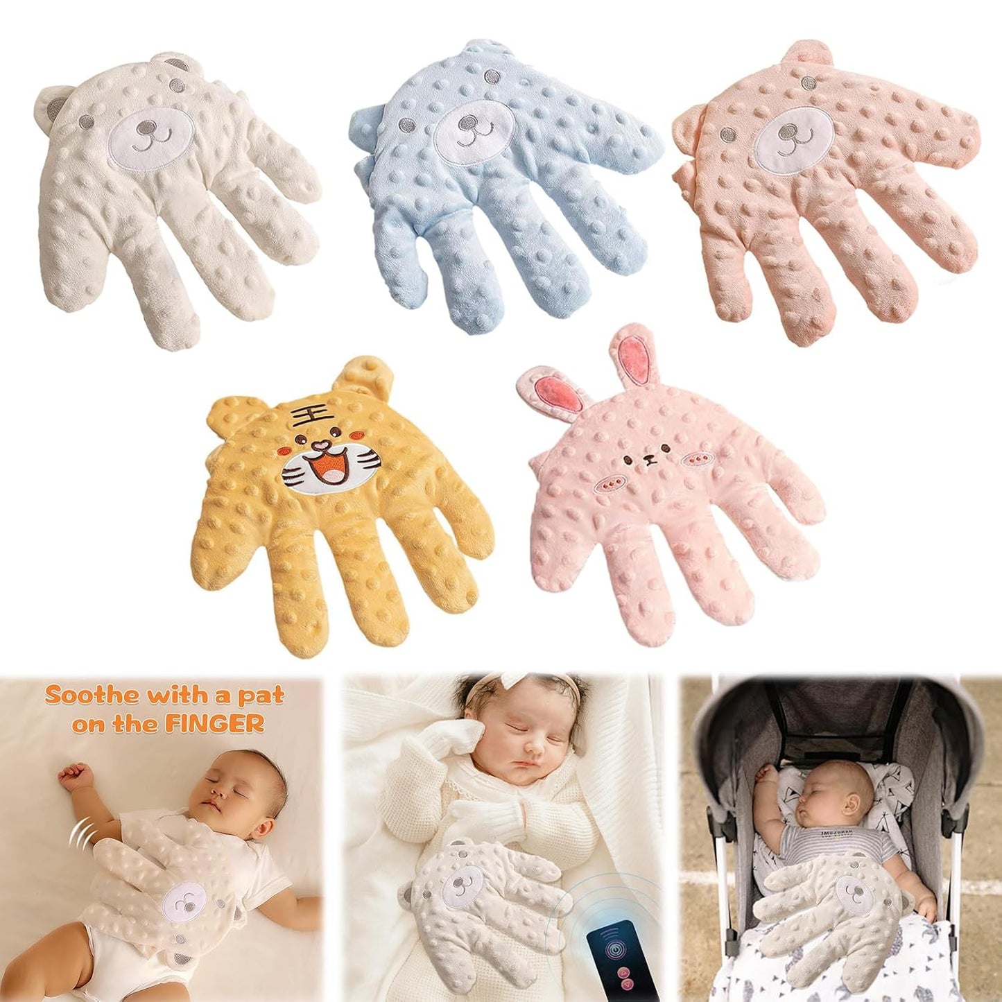 Newborn Soothing Hand Pillow – Electric Patter Glove for Baby Sleep & Comfort